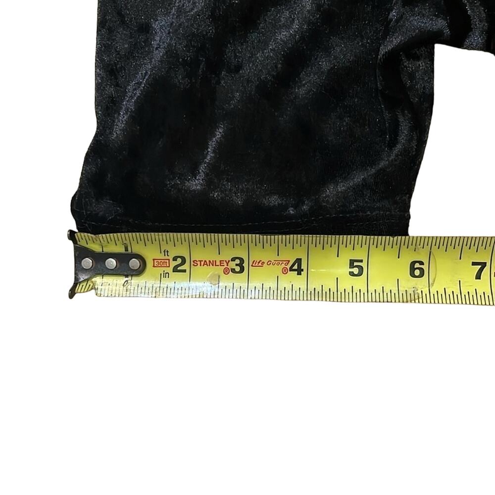 Vintage Banabee Black Crushed Velvet Off Shoulder Dress XXL 90s Whimsigoth - Picture 7 of 10